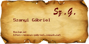 Szanyi Gábriel névjegykártya